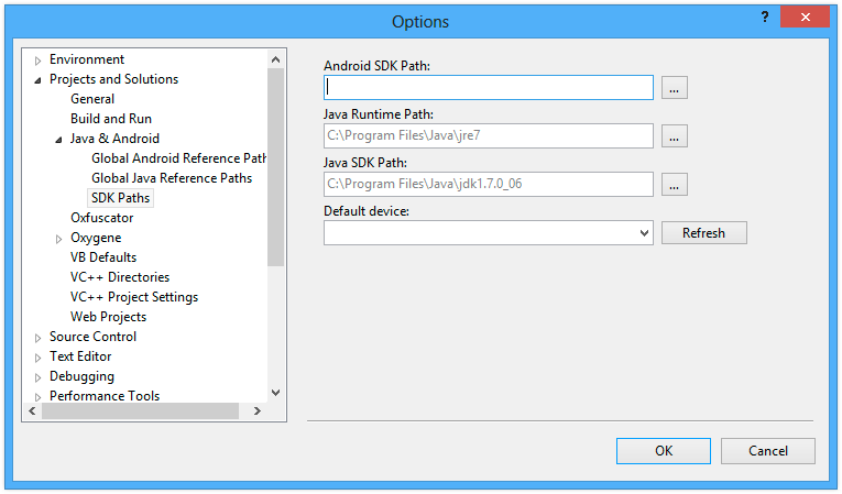 cannot find a java se sdk installed at path